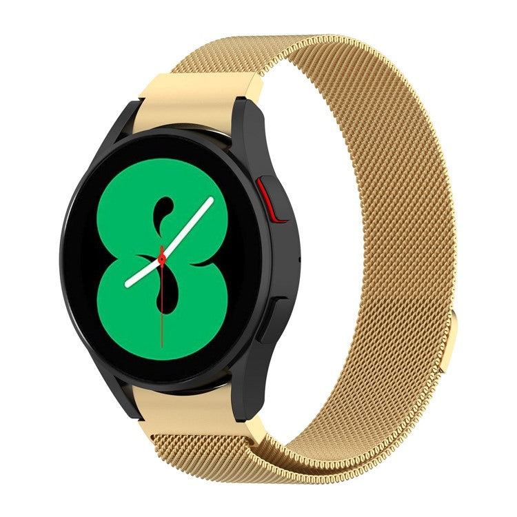 For Samsung Galaxy Watch 5 44mm / Watch 5 40mm / Watch 5 Pro 45mm Replacement Wrist Band Stainless Steel Milanese Mesh Watch Strap - Gold