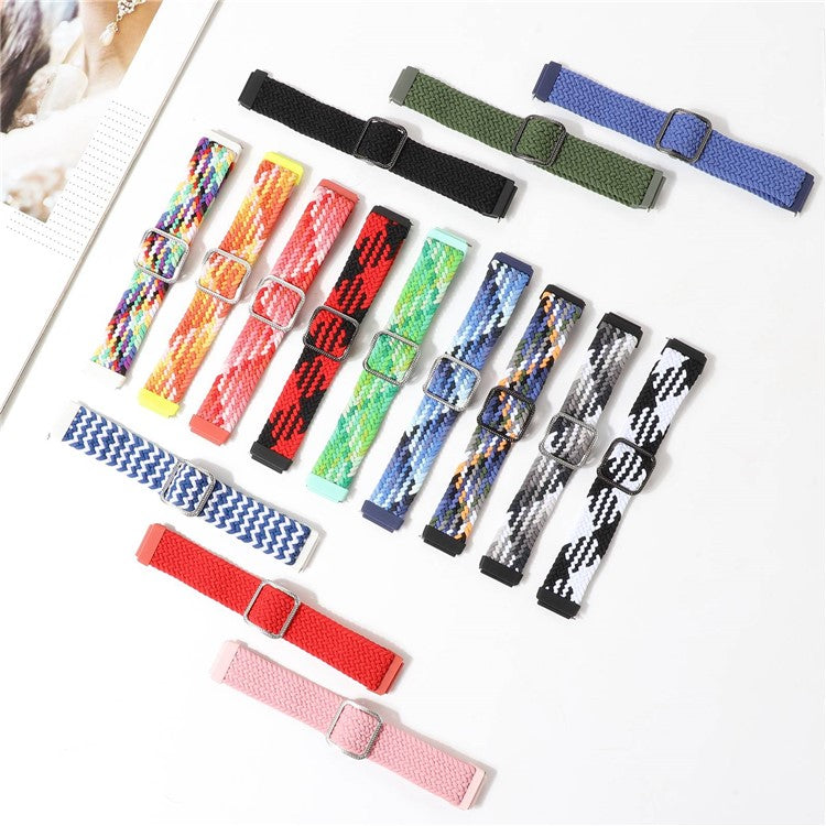 For Huawei Band 7 Braided Watch Band Replacement Wrist Strap with Adjustable Buckle - Black