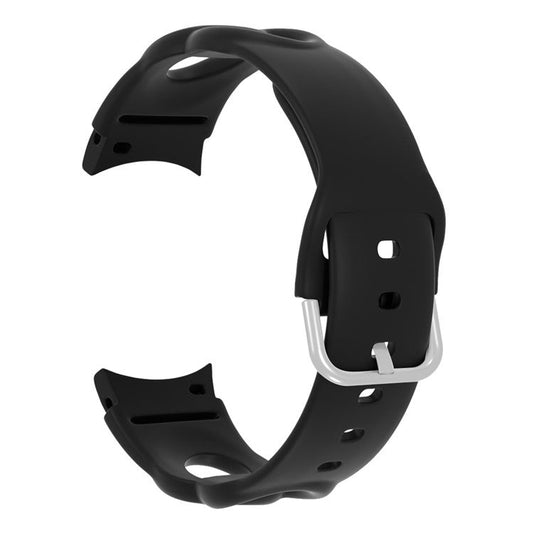 For Samsung Galaxy Watch 5 40mm / 44mm  /  5 Pro 45mm Quick Release Watch Strap Set Silicone Hollow Watch Band 20mm Replacement Watchband - Black