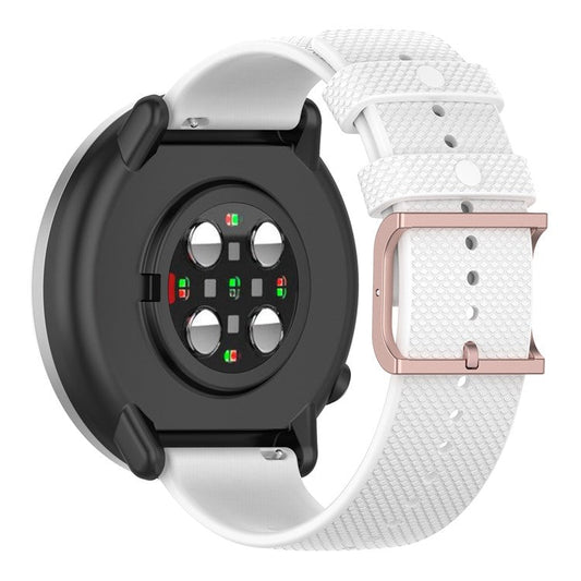 For Samsung Galaxy Watch6 40mm 44mm / Watch6 Classic 43mm 47mm / Watch 5 40mm 44mm / 5 Pro 45mm / Watch4 40mm 44mm Anti-slip Dot Texture Design Silicone Watch Band Wrist Strap - White