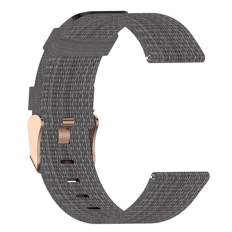 For Samsung Galaxy Watch 5 40mm / 44mm / Watch 5 Pro 45mm Nylon Watch Band Pink Buckle Adjustable Wrist Strap - Dark Grey
