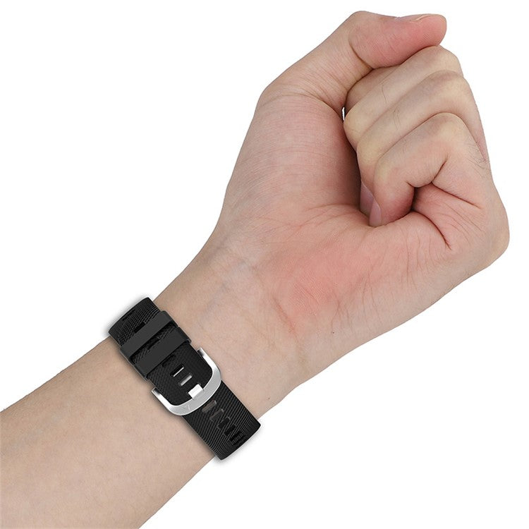 For Xiaomi Haylou Solar LS01 / Boat Watch Storm Silicone Smart Watch Strap Cross Stripe Design 19mm Universal Adjustable Wrist Band - Light Pink