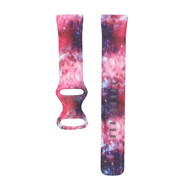 For Fitbit Versa 4 / Sense 2 Pattern Printing Silicone Watch Strap Adjustable Wrist Band Replacement - Style H