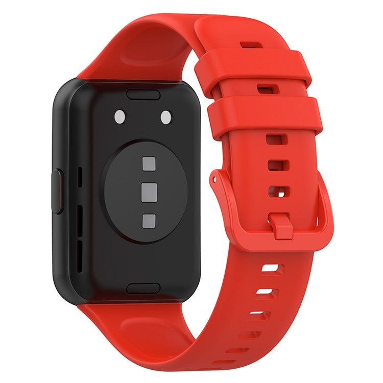For Huawei Watch Fit 2 / Fit 2 Active / Classic / Elegant Silicone Watch Strap Soft Sport Replacement Watch Band - Red