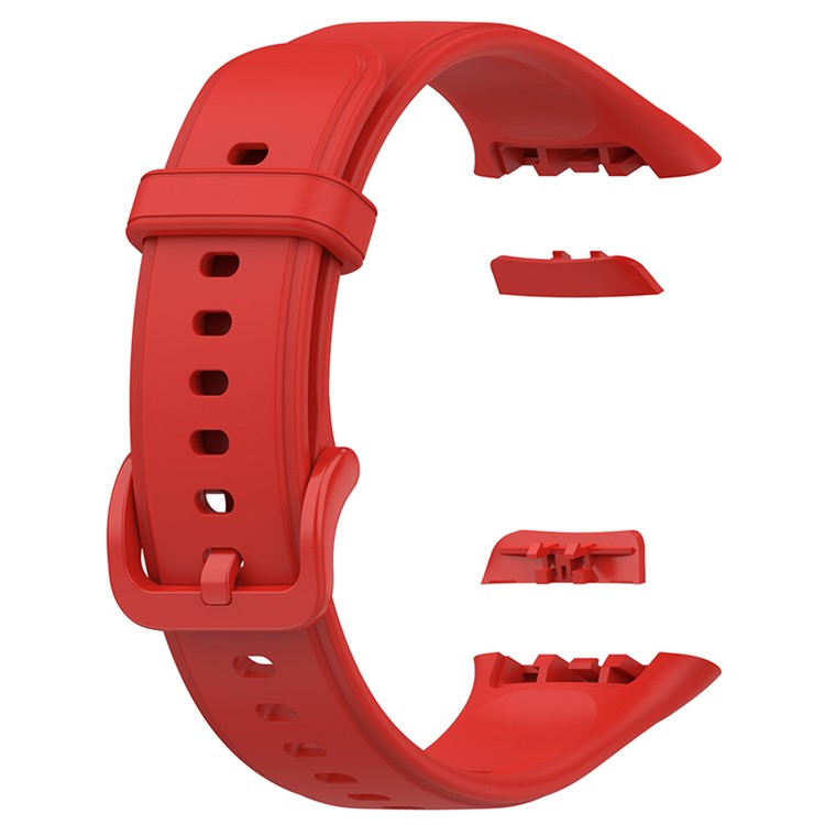 For Oppo Band 2 Soft TPU Watch Band Quick Release Replacement Sports Watch Strap - Red