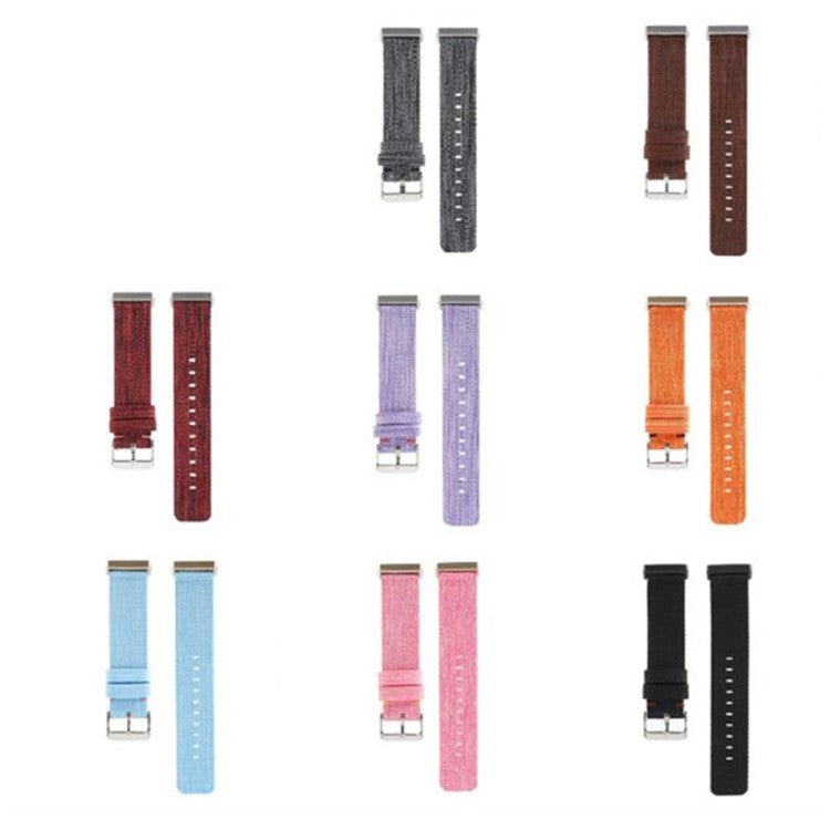For Fitbit Versa 4 / Sense 2 Nylon Sport Watch Band Breathable Replacement Wrist Strap - Pink