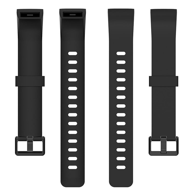 For Realme Band Sport Silicone Watch Strap 18mm Replacement Band Bracelet with Colorful Buckle - Black