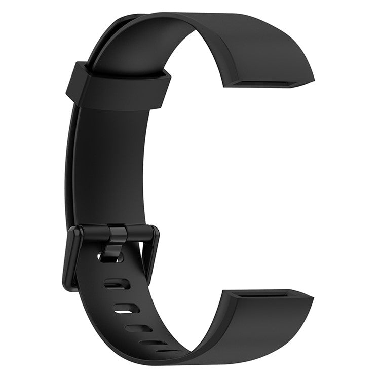 For Realme Band Sport Silicone Watch Strap 18mm Replacement Band Bracelet with Colorful Buckle - Black