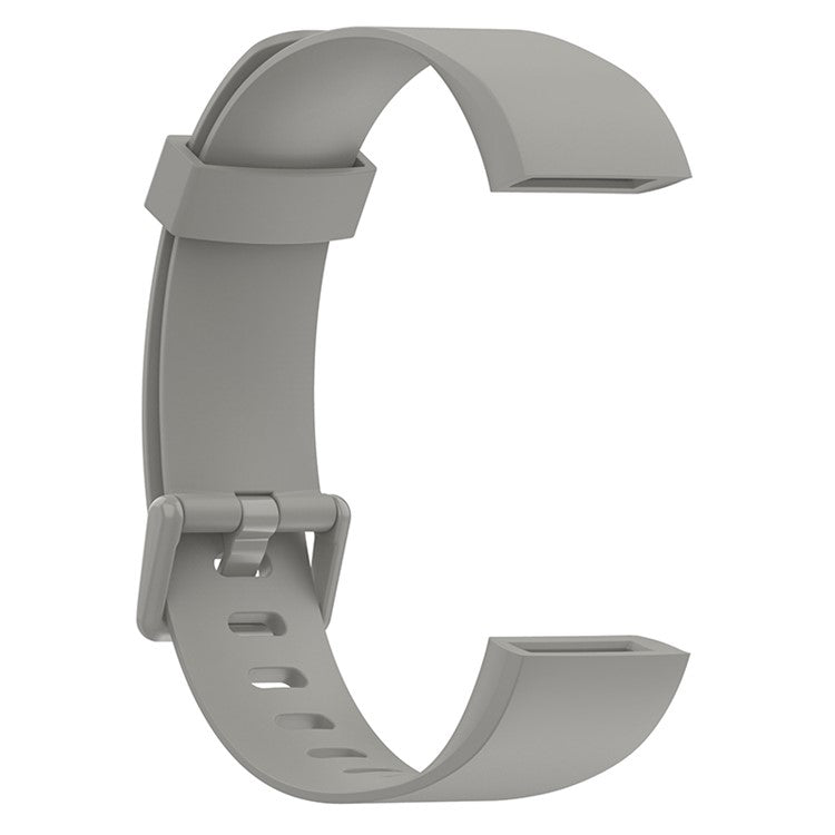 For Realme Band Sport Silicone Watch Strap 18mm Replacement Band Bracelet with Colorful Buckle - Grey