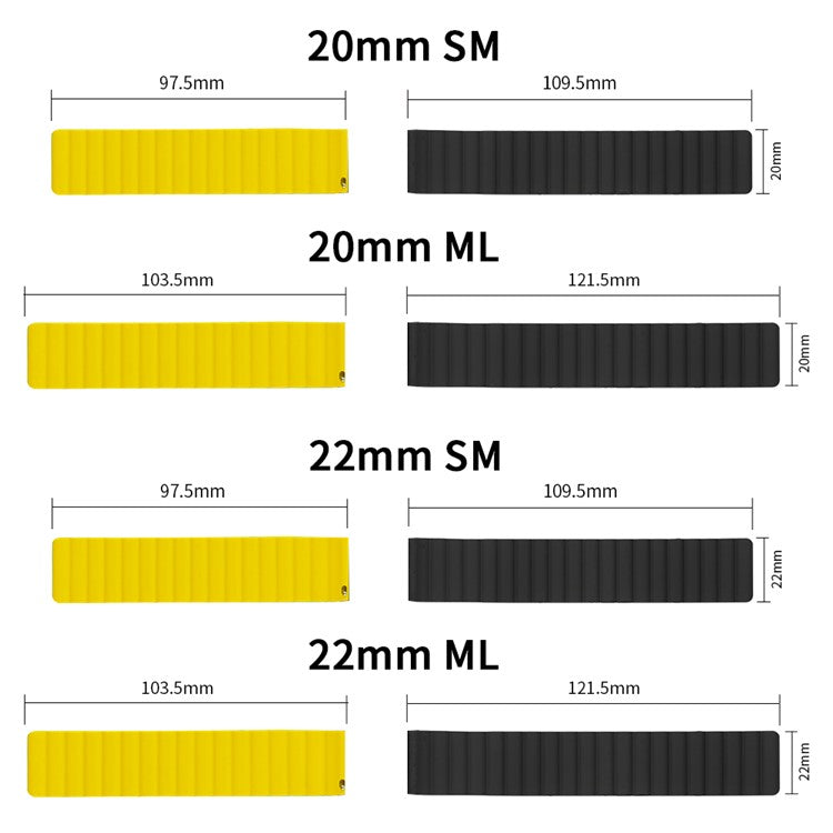 For Samsung Galaxy Watch 3 45mm / Gear S3 Frontier / Classic Magnetic Silicone Watch Band 22mm Quick Release Smart Watch, Size: L - Red