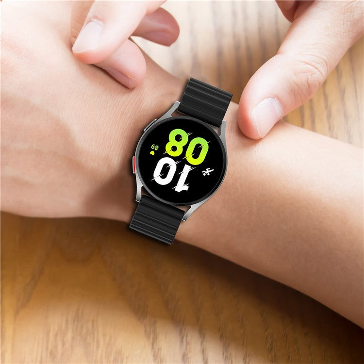 For Xiaomi Watch S1 Active / S1 Pro / Watch Color / Samsung Galaxy Watch 3 45mm Silicone Ocean Strap 22mm Sport Watch Band with Adjustable Buckle Loop - Grey