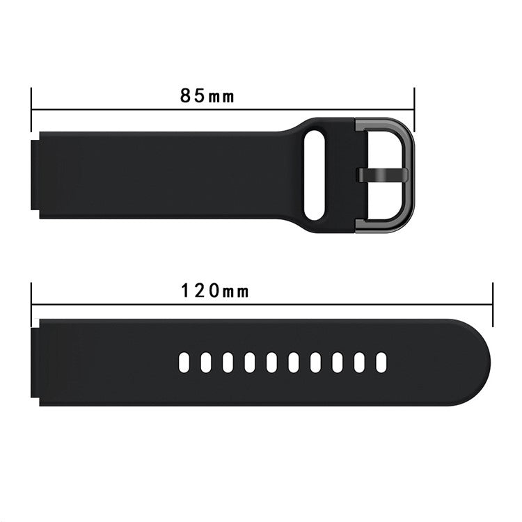 For Huawei Watch Fit mini / Talkband B3 / Talkband B6 Soft Silicone Watch Band 16mm Quick Release Strap Replacement with Colorful Buckle - Midnight Blue