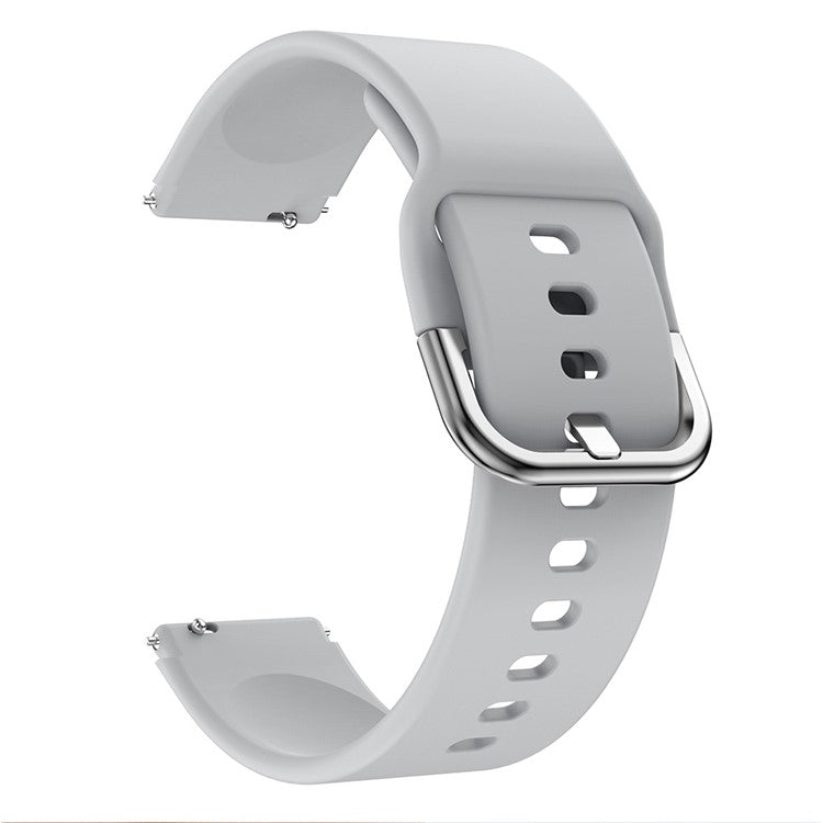 For Huawei Watch Fit mini / Talkband B3 / Talkband B6 Soft Silicone Watch Band 16mm Quick Release Strap Replacement with Colorful Buckle - Grey