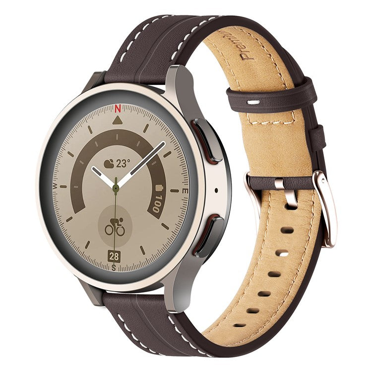 For Coros Pace 2 / Coros Apex 42mm Quick Release Genuine Leather Watch Band 20mm Watch Strap Replacement Bracelet - Coffee