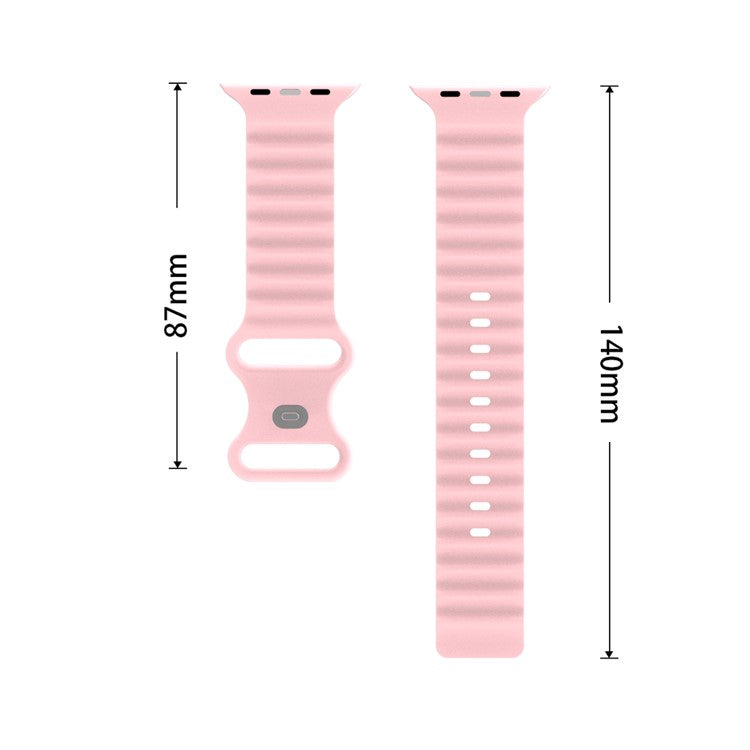 Watch Strap for Apple Watch Series 10 42mm / 9 8 7 41mm / SE (2023) SE (2022) SE 6 5 4 40mm / 3 2 1 38mm Ocean Sport Silicone Band - Teal Green