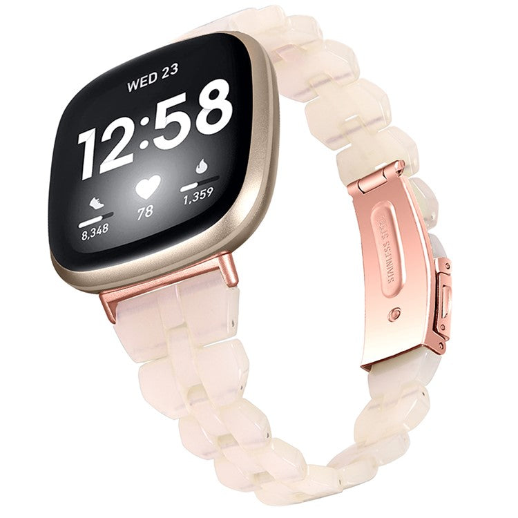 For Garmin Vivoactive 3 / Vivoactive 3 Music Replacement Resin Watch Strap Quick Release 20mm Watch Band with Folding Clasp - Light Pink