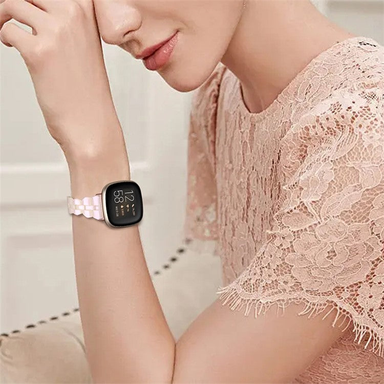 For Garmin Vivoactive 3 / Vivoactive 3 Music Replacement Resin Watch Strap Quick Release 20mm Watch Band with Folding Clasp - Light Pink