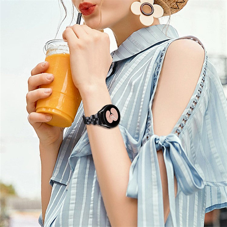 For Samsung Galaxy Watch6 40mm 44mm / Watch6 Classic 43mm 47mm / Watch 5 40mm 44mm / 5 Pro 45mm / Watch4 40mm 44mm Resin Strap 20mm Bracelet Wristband Replacement - Black