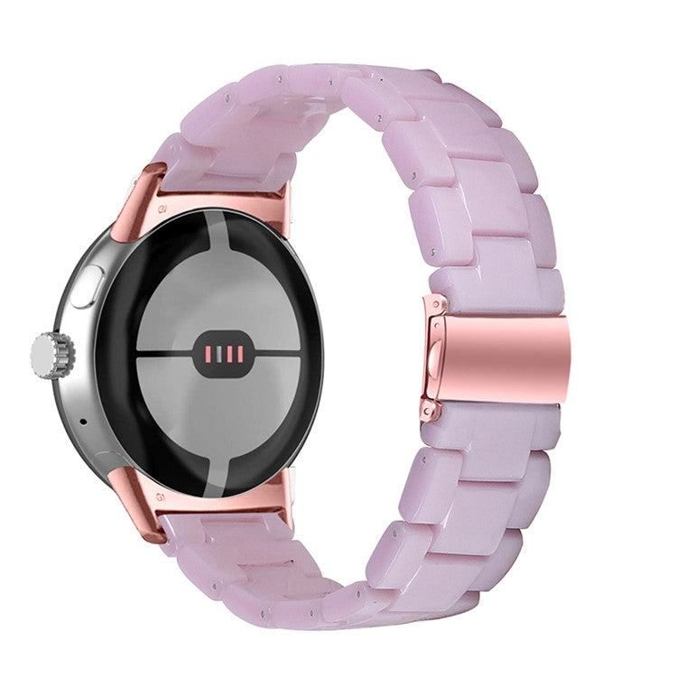 Replacement Watch Band for Google Pixel Watch 2 / Pixel Watch Quick Release Polished Watchband 20mm Resin Watch Strap - Light Purple