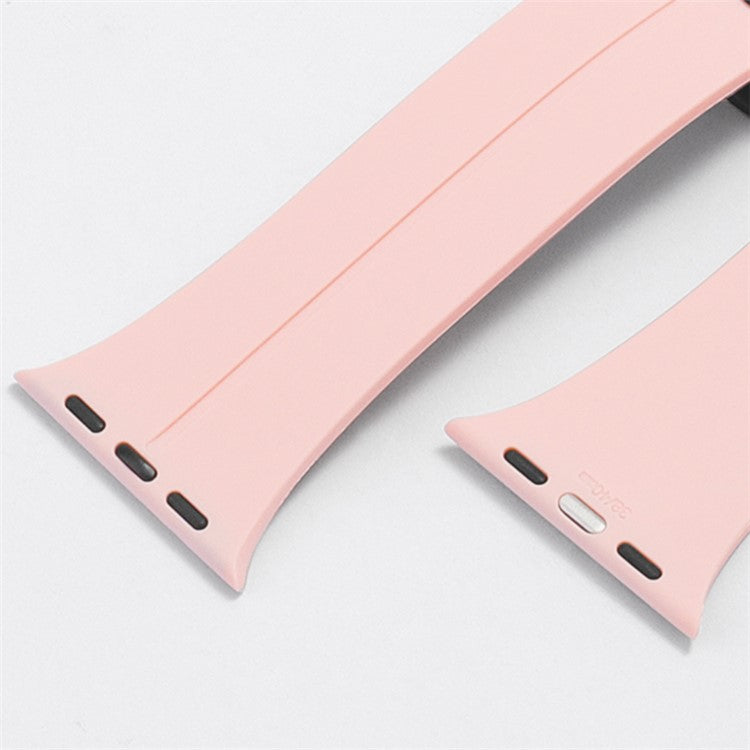 Watch Strap for Apple Watch Series 10 42mm / 9 8 7 41mm / SE (2023) SE (2022) SE 6 5 4 40mm / 3 2 1 38mm Silicone Sport Band with Magnetic Folding Buckle - Dark Green
