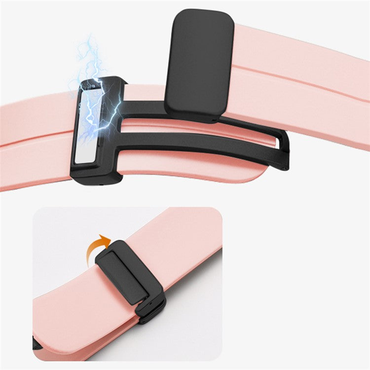 Watch Strap for Apple Watch Series 10 42mm / 9 8 7 41mm / SE (2023) SE (2022) SE 6 5 4 40mm / 3 2 1 38mm Silicone Sport Band with Magnetic Folding Buckle - Dark Green
