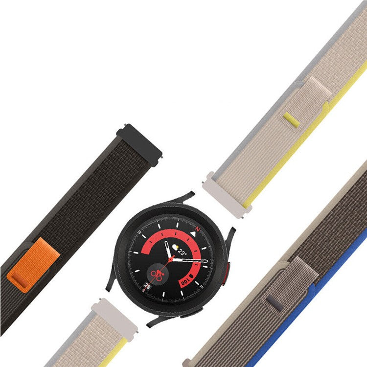 For Garmin Forerunner 255 / 745 22mm Replacement Nylon Band Sport Trail Loop Adjustable Watch Strap - Black  /  Grey