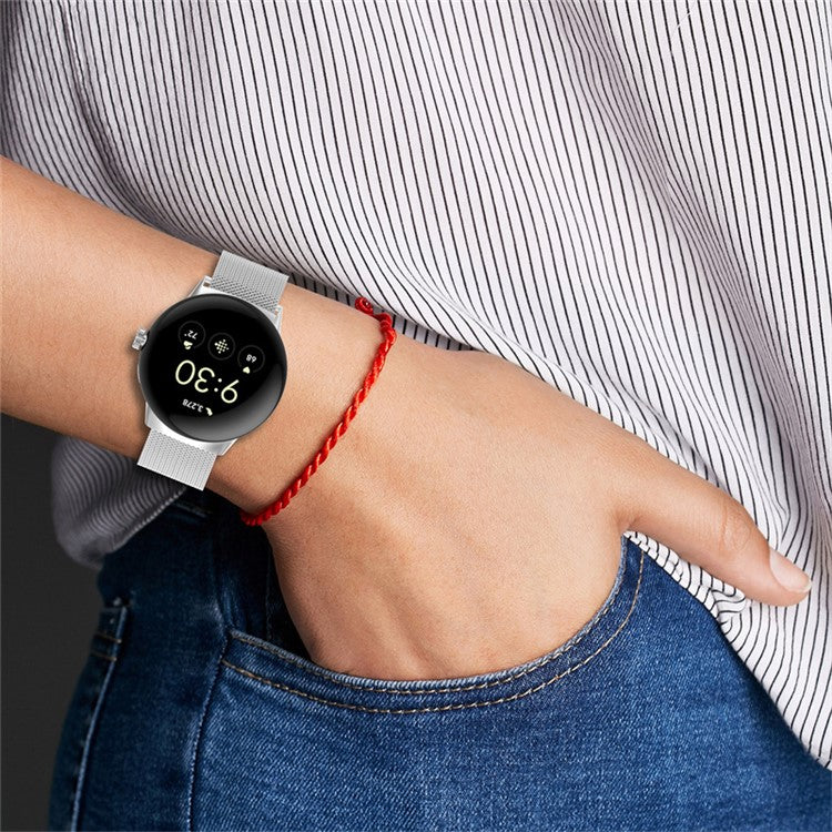 Stylish Breathable Mesh Wrist Band For Google Pixel Watch 3 41mm / Watch 2 / Pixel Watch Metal Milanese Replacement Adjustable Watch Band - Gold