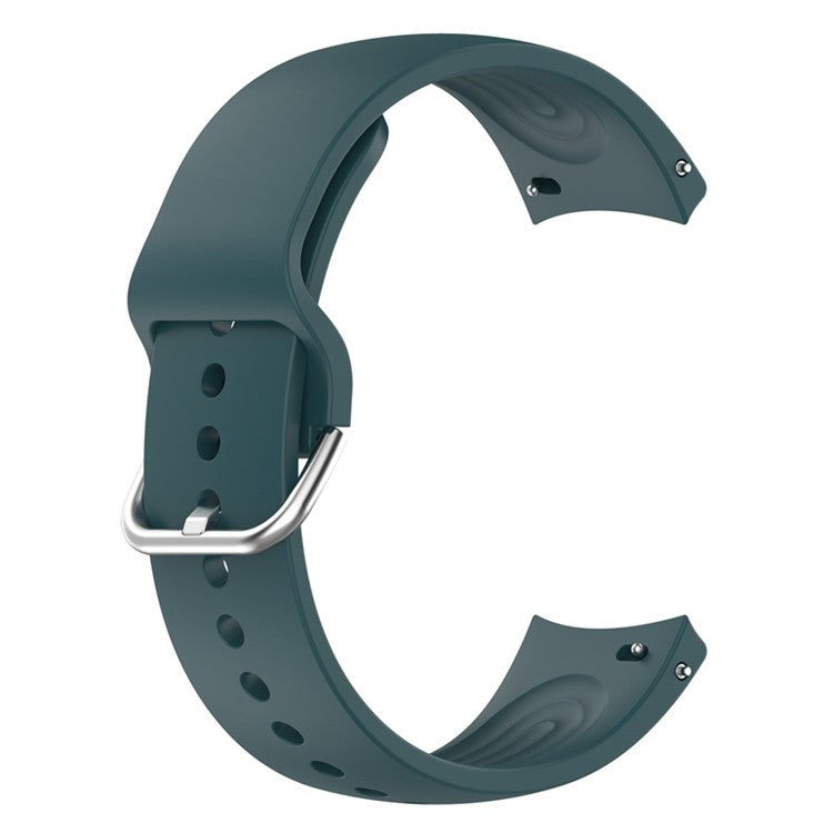 22mm Arc-shaped Watchband for Xiaomi Watch S2  /  S1  /  S1 Pro, Adjustable Silicone Wrist Strap with Metal Buckle - Pine Needle Green
