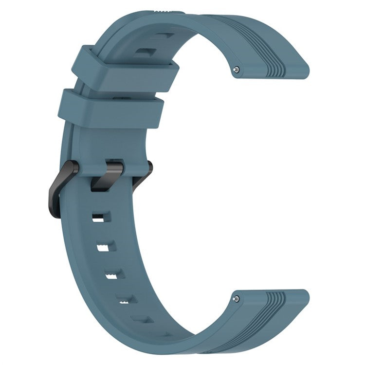 20mm Textured Silicone Smart Watch Bands for Huawei Watch GT3 / Watch GT, Sport Style Replaced Wrist Strap Watchband - Dark Blue