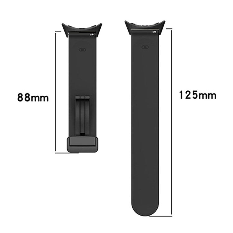 For Google Pixel Watch 2 / Pixel Watch Silicone Sport Band Magnetic Folding Buckle Replacement Watch Strap - Silver Buckle / Wine Red
