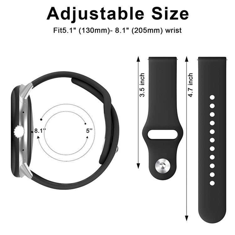 For Google Pixel Watch 2 / Pixel Watch Silicone Sport Watch Band Quick Release Breathable Strap Wristband - Pink