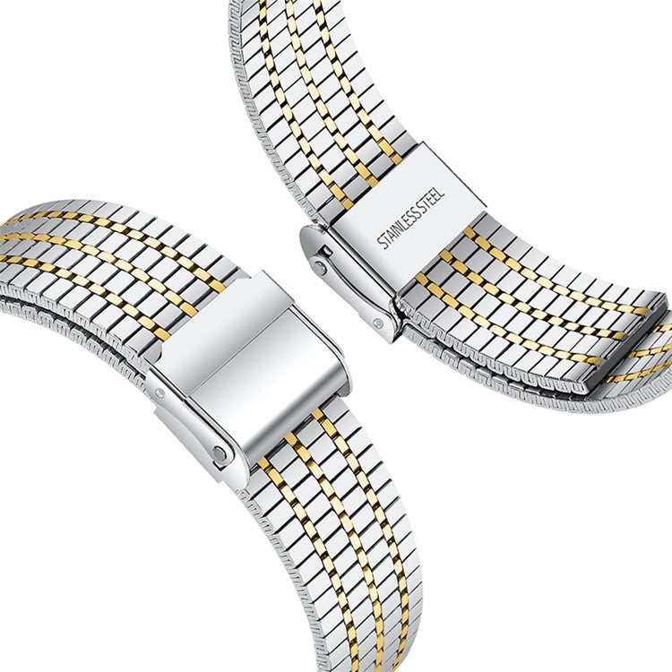 Metal Watch Strap for Google Pixel Watch 2 / Pixel Watch Dual Buckle Design Watch Band - Silver / Rose Gold