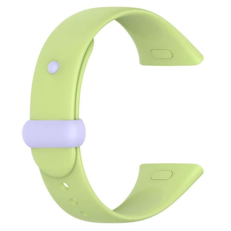Watch Band for Xiaomi Redmi Watch 3 Soft Silicone Strap with Button Buckle - Lime / Purple