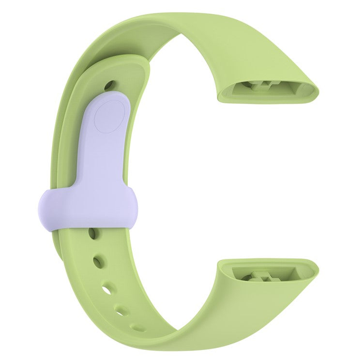 Watch Band for Xiaomi Redmi Watch 3 Soft Silicone Strap with Button Buckle - Lime / Purple