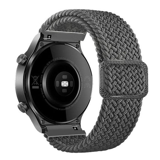 For Samsung Galaxy Watch3 41mm / Garmin Forerunner 645 / Huawei Watch GT 2 42mm Watch Strap 20mm Nylon Band - Grey
