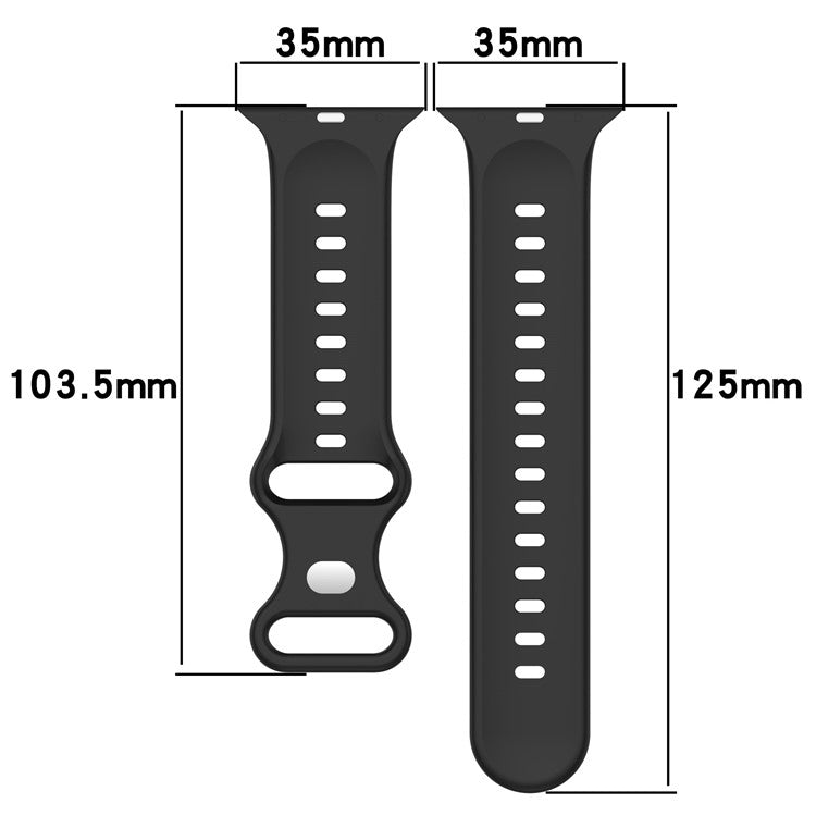 For Apple Watch Series 10 46mm / Ultra 2 Ultra 49mm /  Series 9 8 7 45mm / 6 5 4 SE (2023) SE (2022) SE 44mm / 3 2 1 42mm Watch Strap Dual Color Silicone Watch Band - Light Green / Blackish Green