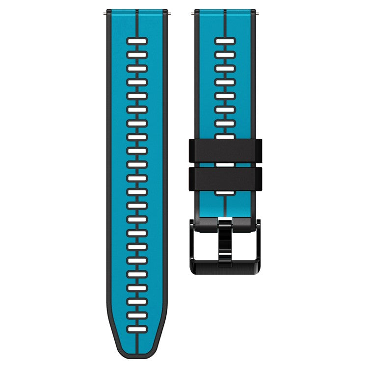 For Huami Amazfit GTS4 Mini / GTS3 / GTS2 2E Silicone Watchband 20mm Quick Release Watch Strap - Blue / Black