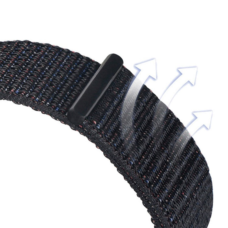 For Fitbit Charge 6 / 5 Nylon Watch Band Sport Breathable Watch Strap with Loop Buckle - Indigo Blue