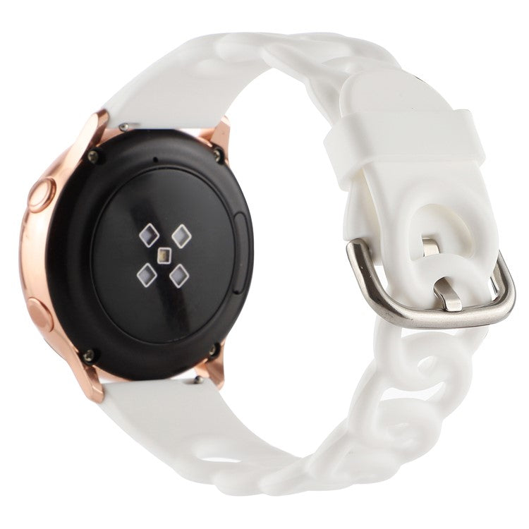 For Huami Amazfit GTS4 Mini / GTS3 / GTS 2e / GTS 2 mini Silicone Watch Strap 20mm Donut Hollow Watch Band - White
