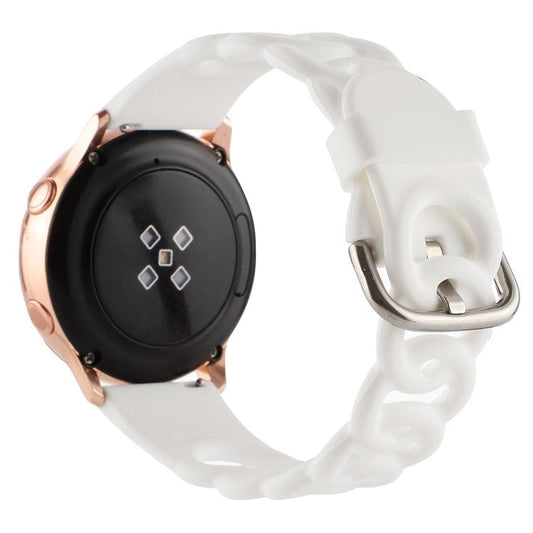 For Huami Amazfit GTS4 Mini / GTS3 / GTS 2e / GTS 2 mini Silicone Watch Strap 20mm Donut Hollow Watch Band - White