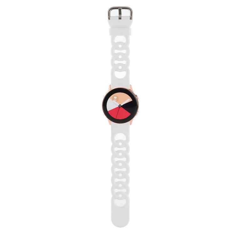 For Huami Amazfit GTS4 Mini / GTS3 / GTS 2e / GTS 2 mini Silicone Watch Strap 20mm Donut Hollow Watch Band - White