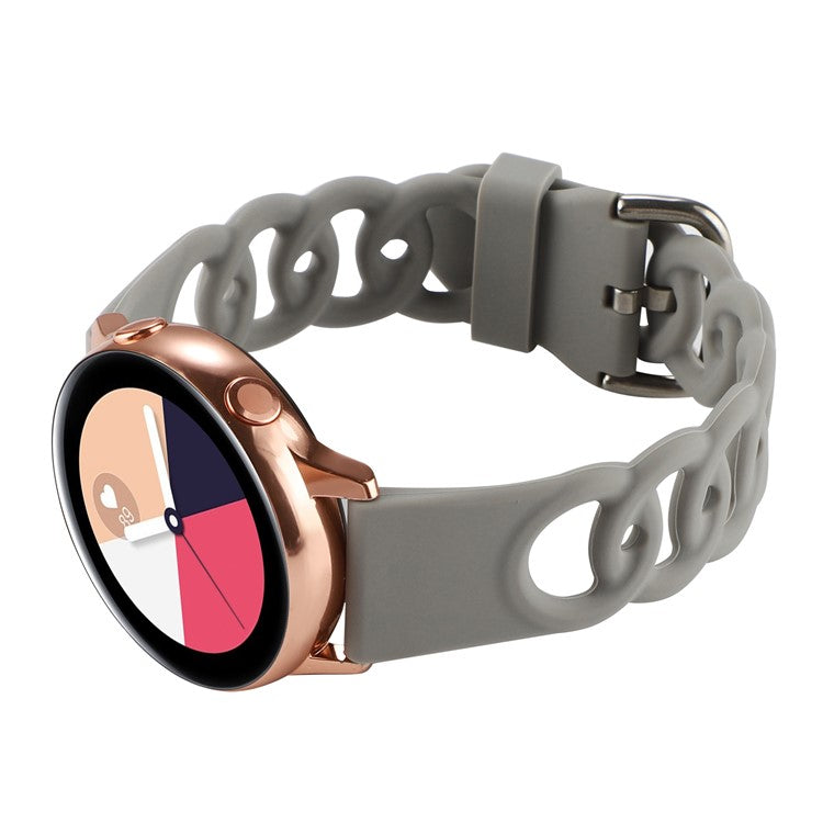 For Huami Amazfit GTS4 Mini / GTS3 / GTS 2e / GTS 2 mini Silicone Watch Strap 20mm Donut Hollow Watch Band - Grey