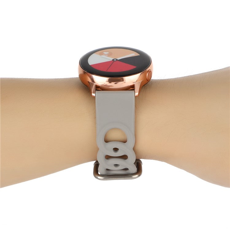 For Huami Amazfit GTS4 Mini / GTS3 / GTS 2e / GTS 2 mini Silicone Watch Strap 20mm Donut Hollow Watch Band - Grey