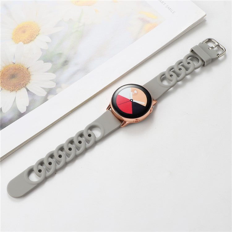 For Huami Amazfit GTS4 Mini / GTS3 / GTS 2e / GTS 2 mini Silicone Watch Strap 20mm Donut Hollow Watch Band - Grey
