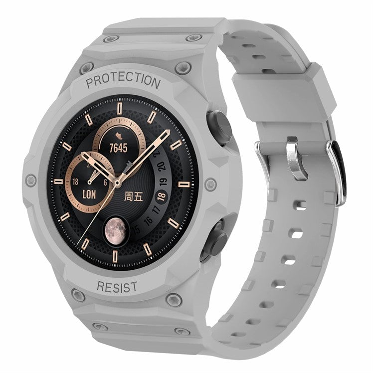 For Huawei Watch GT 2 46mm / GT 3 46mm TPU Protective Case Replacement Wristbands Band Accessories Straps - Light Grey