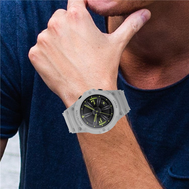 For Huawei Watch GT 2 46mm / GT 3 46mm TPU Protective Case Replacement Wristbands Band Accessories Straps - Light Grey