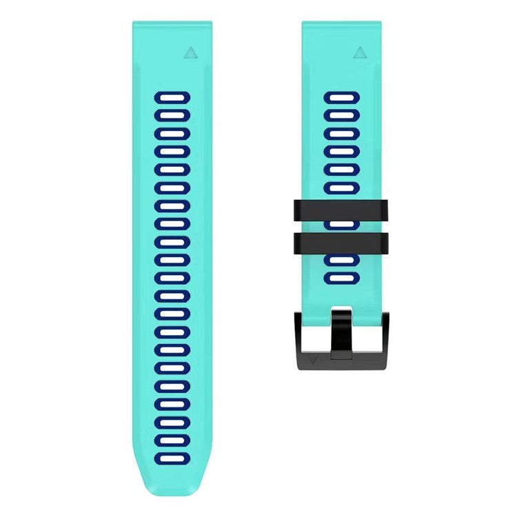 For Huami Amazfit Falcon / Coros Vertix Silicone Watchband Quick Release Watch Strap - Mint Green / Blue