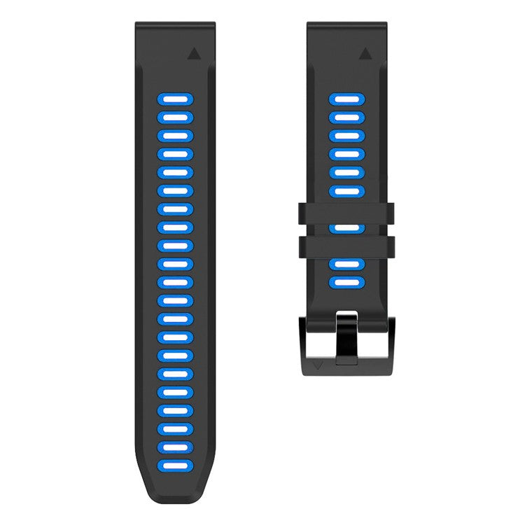 For Huami Amazfit Falcon / Coros Vertix Silicone Watchband Quick Release Watch Strap - Black / Blue
