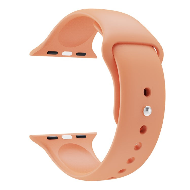 For Apple Watch Series 10 46mm / Ultra 2 Ultra 49mm /  Series 9 8 7 45mm / 6 5 4 SE (2023) SE (2022) SE 44mm / 3 2 1 42mm Silicone Wrist Band Watch Strap (Standard Size) - Honeydew Melon Color