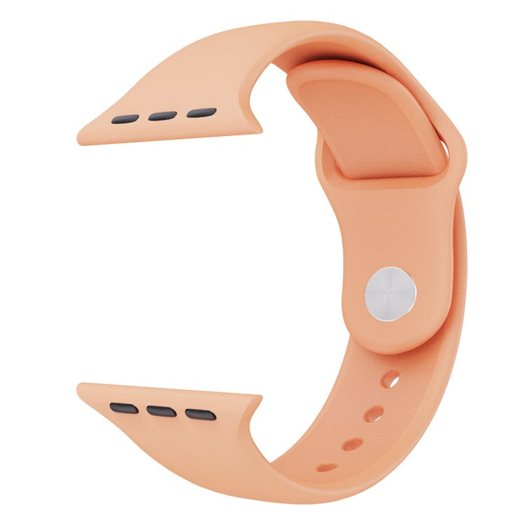 For Apple Watch Series 10 46mm / Ultra 2 Ultra 49mm /  Series 9 8 7 45mm / 6 5 4 SE (2023) SE (2022) SE 44mm / 3 2 1 42mm Silicone Wrist Band Watch Strap (Standard Size) - Honeydew Melon Color